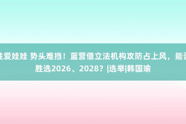 性爱娃娃 势头难挡！蓝营借立法机构攻防占上风，能否胜选2026、2028？|选举|韩国瑜