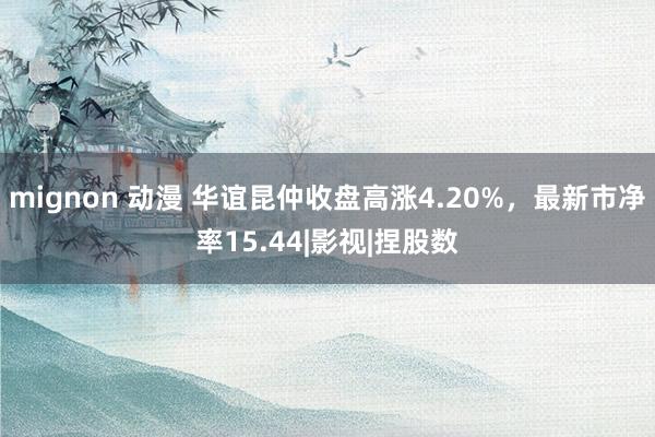 mignon 动漫 华谊昆仲收盘高涨4.20%，最新市净率15.44|影视|捏股数